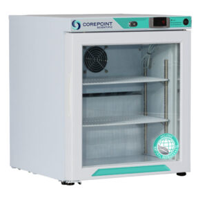 PR011WWGLH/0 1 Cu. Ft. Freestanding Countertop Glass Door Refrigerator, Left Hinge